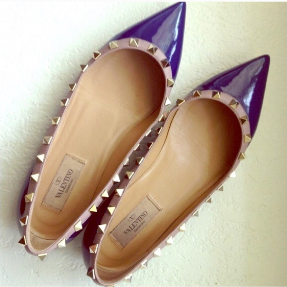 SOLD Blue Valentino Rockstud Flats